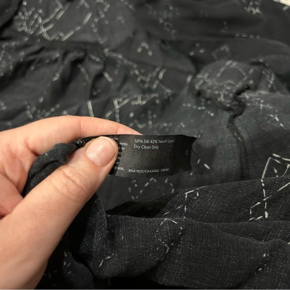 Eileen Fisher Black Marrakesh Printed Silk Tencel Long Kimono Size Small/Medium - Picture 6 of 11